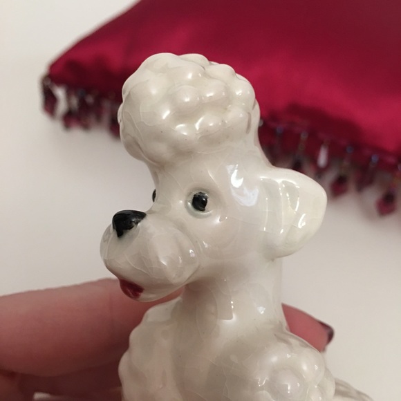 Vintage Goebel Retro Miniature Figurine White Poodle Curly Hair Puppy Dog - Picture 13 of 13